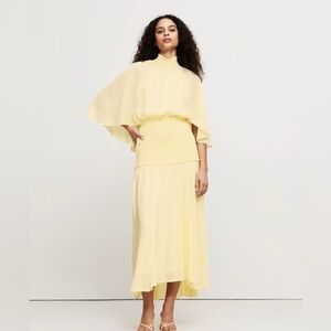 Banana Republic Sheer Quiet Luxury Old Money Stretch-Crepe Open-Back Dress XL